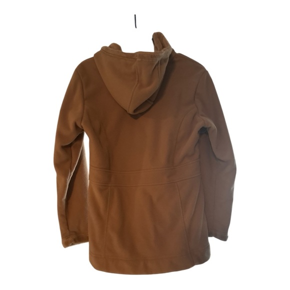 LANDS END TAN FLEECE LINED LONG JACKET SIZE SMALL - Picture 2 of 6